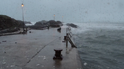 Ocean Thunderstorm Sounds near the Harbour